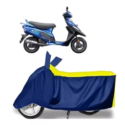 Auto Pearl Two Wheeler Cover for TVS Pep Plus BS6 - Yellow, Blue-image-31