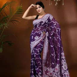 DESH BIDESH Paisley Zari Jamdani Saree-picture-46