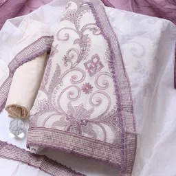 Meena Bazaar Embellished Unstitched Dress Material-image-32