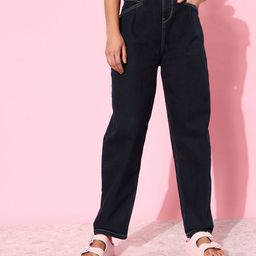 DressBerry Women Dark Blue High-Rise We May Party Upgraded denims Jeans-image-85