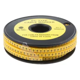 RS PRO Slide On Cable Markers Black on Yellow 3-4.2 mm, 8120938-image-31