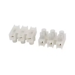 Rpi Shop 3 Way Terminal Barrier Block 3 Position Dual Row Type H Wire Connector Pack of 20 (White) image 3