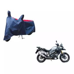Auto Pearl Waterproof Two Wheeler Cover For Suzuki V-Strom 1000 (Red & Blue)-picture-26