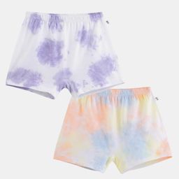 Plan B 100% Cotton Pack Of 2 Tie & Dye Underwear - Multi Colour & White-image-63