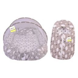 Kwitchy New Born Baby Bedding Set Luxury Mattress with Mosquito Net & Sleeping Bag Combo (0-12 Months, Grey)-18