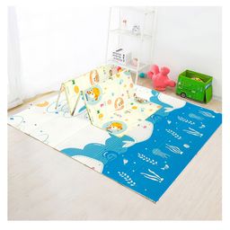StarAndDaisy Baby Mats for Floor Play Mat for Babies Infants & Toddlers with Double Sided Water Proof Baby Play Mat for Kids Reversible & Foldable Design - Dolphin-22