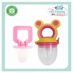 The Cheeky Kidzz Baby Ultra Light Soft Silicone Nipple Pacifier With Cute Design Food Feeder Nibbler BPA-Free Soother Teether (PINK)-8
