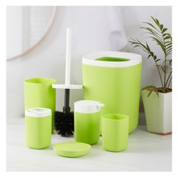 Kookee Acrylic Set of 6 Bath Set with Soap Dispenser (8264) image 3