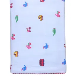 junior drive Make Your Baby Comfortable... Kids White & Red Single Bed Blanket-51