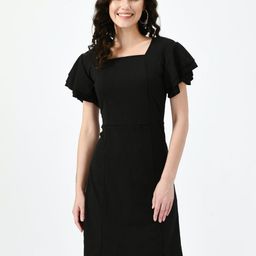 Brainbees Women Classic Latest Flared Sleeve Sheath Dress-image-19