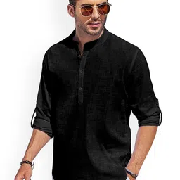 EdinWolf Men V-Neck Straight Kurta-picture-8