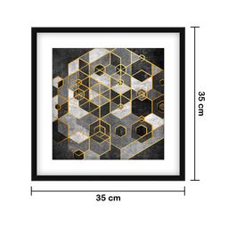999Store Black & Grey Abstract Cotton Canvas Digitally Printed Wall Art image 5