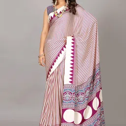 VIRENDRA TEXTILES Striped Satin Saree-picture-36