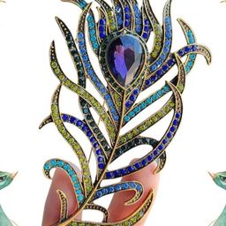 The Tie Hub Men Peacock Feather Brooch-10