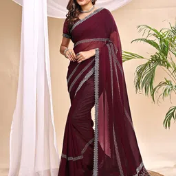 Leelavati Embellished Beads and Stones Pure Georgette Saree-picture-26