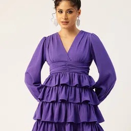 bebe Ruched and Ruffle Detail Fit & Flare Mini Dress-image-56