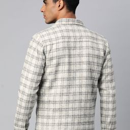 Pierre Carlo Men Checked Woollen Open Front Jacket image 4
