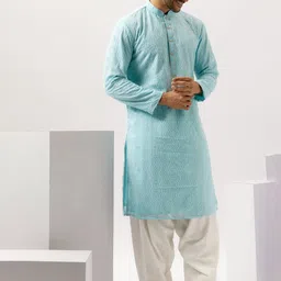sven suits Men EmbroideredKurta Patialla Set-picture-11