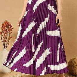 ZWERLON Women Printed A-Line Maxi Skirts-picture-17