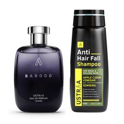 Ustraa Men Set of Anti Hair Fall Shampoo 250 ml + Barood Eau De Parfum 100 ml-76
