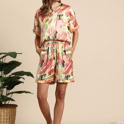 Mast & Harbour Women Printed Satin Night Suit-image-4