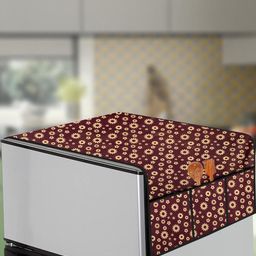 The Furnishing Tree Coffee Brown Plastic Refrigerator Cover-image-30