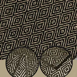 HOME COLORS.IN Green & Black Printed Rectangular Table Runner image 4
