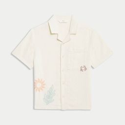 Marks & Spencer Boys Floral Printed Cuban Collar Cotton Casual Shirt-image-54