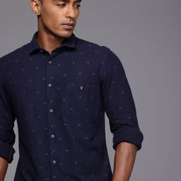 Louis Philippe Jeans Pure Cotton Slim Fit Geometric Printed Casual Shirt-image-89