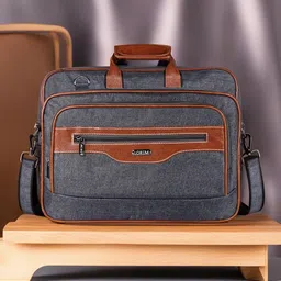 LOREM Unisex Textured Laptop Bag-12