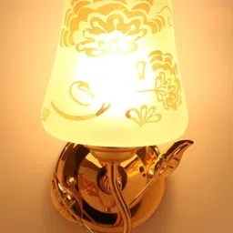 Somil Premium Designer Glass Wall / Night Lamp Elegant & Stylish Dcor Accent for Modern Interiors, color- White; Size:- 19 X 17 X 29 CM-image-95