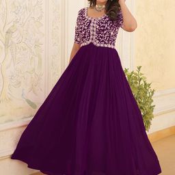 Fashion Basket Embroidered Anarkali Maxi Ethnic Dress-image-87