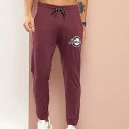 Harvard Men Printed Detail Joggers-image-61