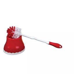 Gebi Red 202 g Richline Plastic Round Toilet Brush with Container 476-5