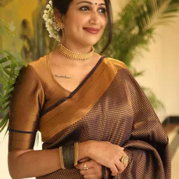 Visit Wear Woven Design Zari Pure Silk Banarasi Saree-image-21