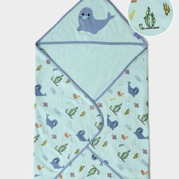 Mi Arcus Baby Coming Home Hooded Blanket - Blue-10