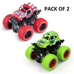Mini Monster Truck Friction Powered Cars Toys, 360 Degree Stunt 4wd Cars Push go Truck for Toddlers Kids Gift - Random Color-19