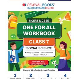 Oswaal NCERT & CBSE One for all Workbook  | Social Science | Class 7 | Updated as per NCF | MCQ's | VSA | SA | LA | For Latest Exam-12