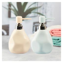 KOOKEE Ceramic Soap Dispenser liquid handwash pump for Bathroom, Set of 2, Multicolor (11069)-image-72