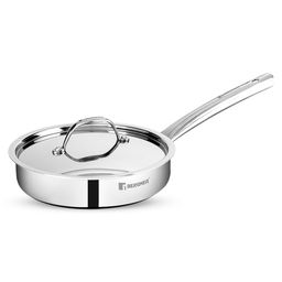 Bergner Tripro Triply Stainless Steel Sautepan/ Deep Frypan with Lid, 22 cm, 2 Litre-image-9