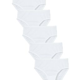 Charm n Cherish 100% Cotton Pack Of 5 Solid Panties - White-image-59