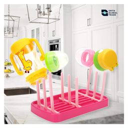 Ortis Bottle Organizer Cum Drying Rack - Pink-picture-23