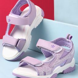 Cute Walk by Babyhug Velcro Closure Sandals with Abstract Print - Purple-picture-30
