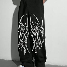 BAESD Boys Printed Relaxed Loose Fit No Fly Trousers-picture-29