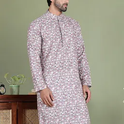 Jompers Men Geometric Printed Sequinned Kurta-picture-38
