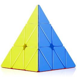 New Pinch Combo Set of 2X2 & Pyraminx High Speed Stickerless Magic Cube Puzzle- Multicolor image 3