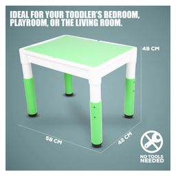 Baybee 2 in 1 Multi Purpose Kids Study Table for Kids with Storage Space Nonslip Base & Detachable Table for Children - Green image 3