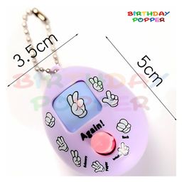 Birthday Popper Rock Paper Scissors Game Key Chains - Set of 10 - Ideal Birthday Return Gift - Multicolor image 3