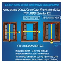 classic mosquito nets Classic Mosquito Net for Windows Pre Stitched Premium 120GSM Fiberglass Net with Self Adhesive Hook Tape - Black image 4