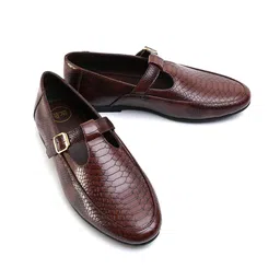 MONKSTORY Men Open-Side Formal Slip-Ons-image-41